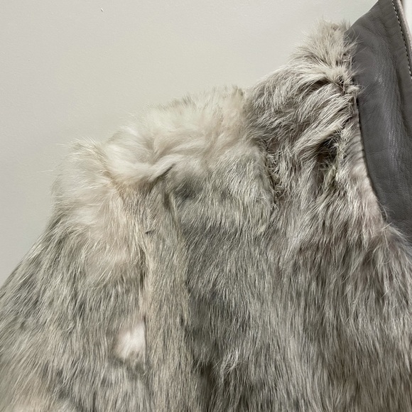 Helmut Lang Grey Rabbit/Leather Reversible Jacket - Picture 8 of 16